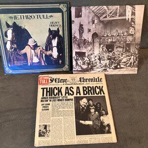 JETHRO TULL Vinyl Record Albums (33s/LPs)), Lot of 3: H Horses/Minstrel/Thick